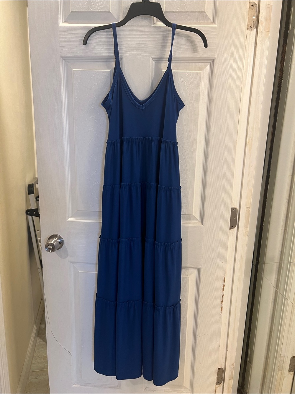 Zenana Royal Blue Tiered Maxi Dress with Pockets